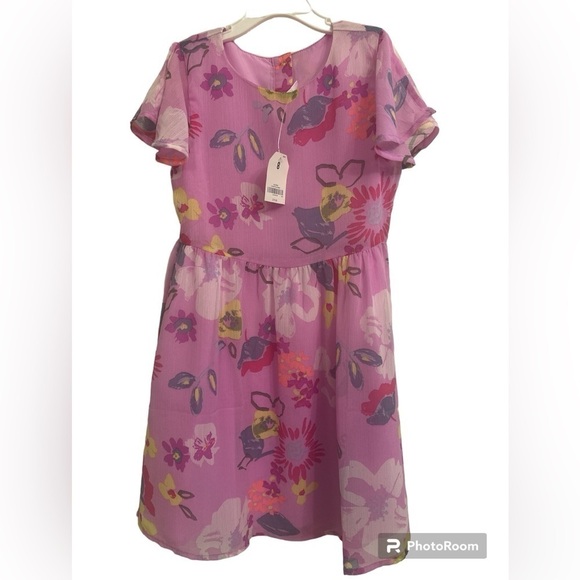 GIRLS FLORAL DRESS NWT SIZE 8 CRAZY 8 purple Easter 2025 flowers lavender - Picture 3 of 8